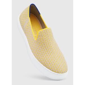 Yellow and Blue Slip-On Sneakers